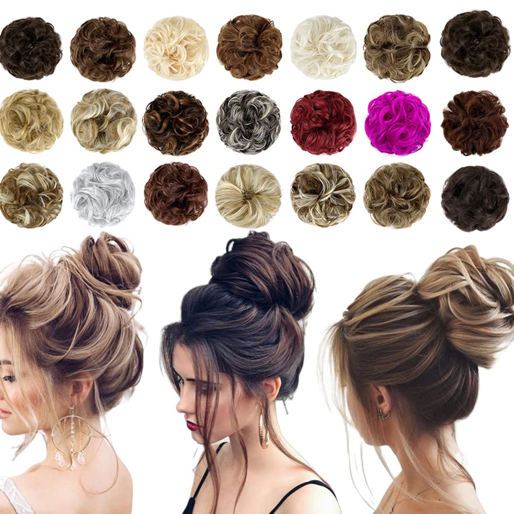 YAOARA Messy Bun Hair Piece Hair Bun Thick Updo Scrunchies Hair Extensions Ponytail Hair Pieces for Women Girls Ash Blonde YAOARA Messy Bun Hair Piece Hair Bun Thick Updo Scrunchies Hair Extensions Ponytail Hair Pieces for Women Girls Ash Blonde